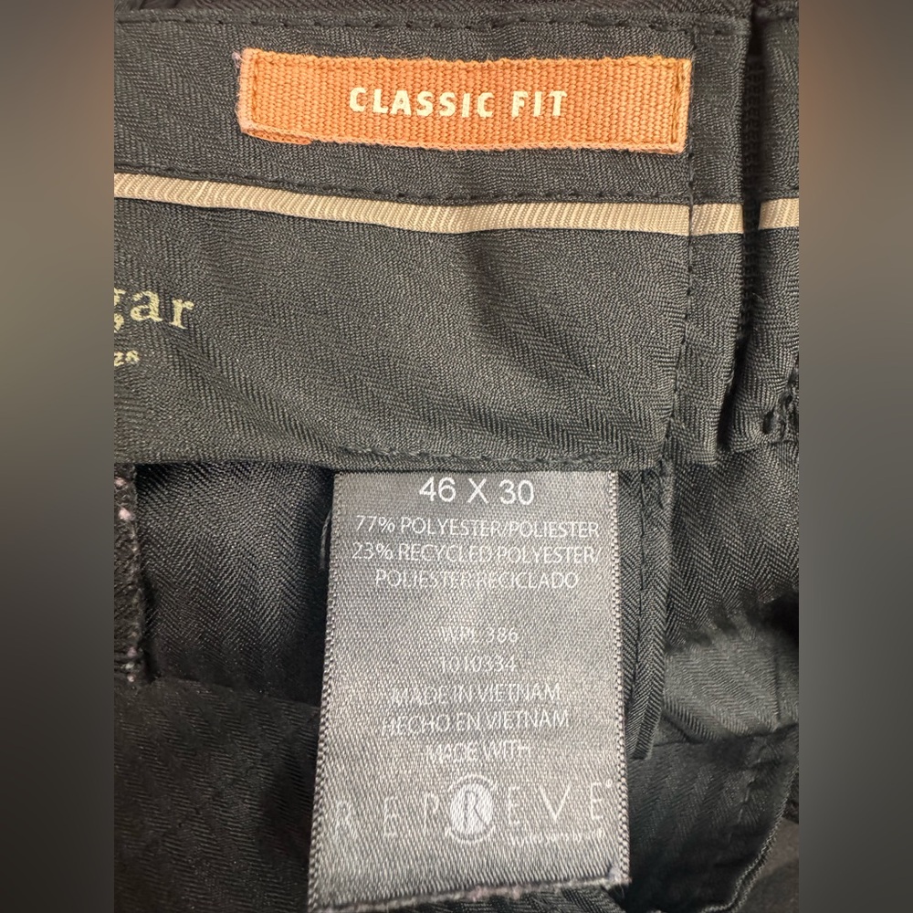 Men's Black Dress Pants – Classic Tailored Fit - Picture 4 of 4